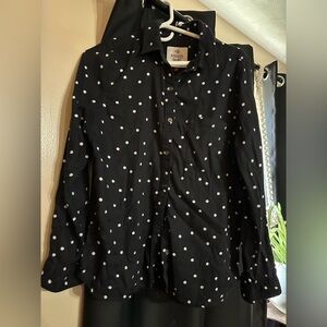 SO Black and White Polka Dot Shirt